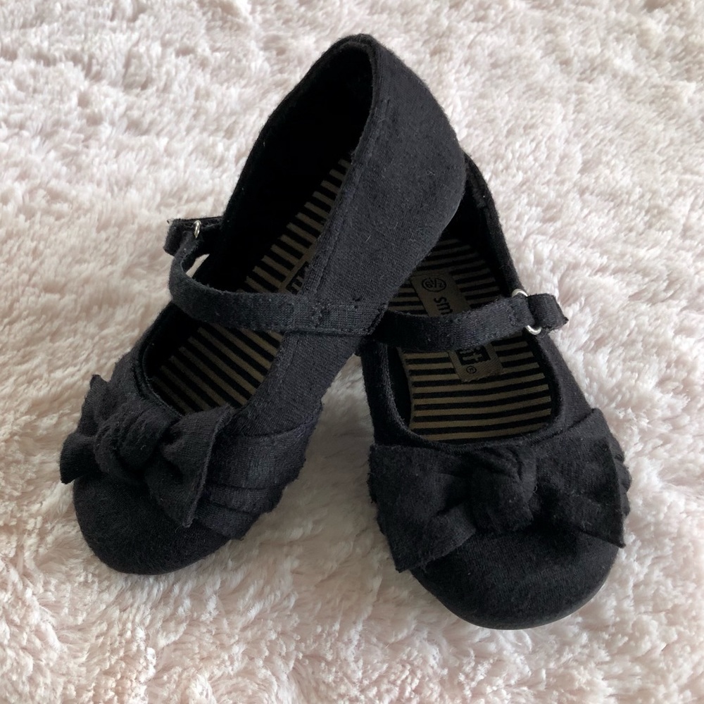 SmartFit Anna Wrap Ballet Black Shoes Size 6.5